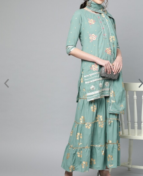 Kurta palazzo Suit set. - Picture 8 of 9